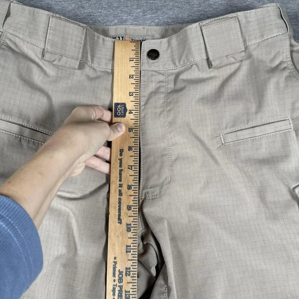 5.11 Tactical Cargo Pants Mens 33x28 Beige Polyester Cotton Canvas Workwear